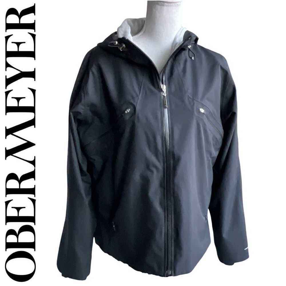 OBERMEYER adjustable hood windbreaker jacket w/ full zip closure, size 12